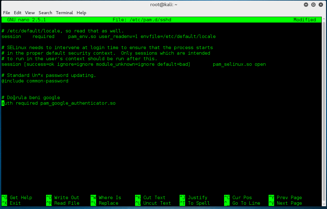 SSH&mdash;in-2-A-amal&ndash;Do-rulama&ndash;2FA&ndash;2